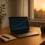 Personal Wealth Plan Australia: How to Build a Clear Path to Financial Growth “Modern Australian home office desk with laptop, notebook and soft sunrise lighting.”